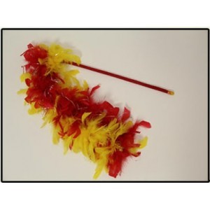 SANXIA FEATHER TEASER RED & YELLOW