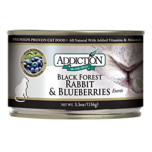 ADDICTION CAT BLACKFOREST RABBIT & BLUEBERRIES ENTRÉE-GRAIN FREE 156G X 24 CANS