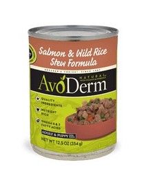 AVODERM SALMON & WILD RICE STEW CANNED 12.5OZ-10 CANS