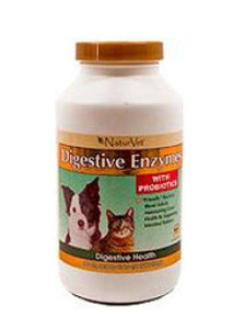 NaturVet Digestive Enzymes with Pro-biotics 90tabs