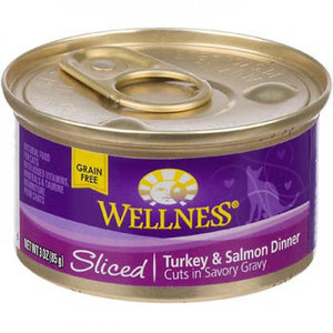 Wellness Sliced Turkey & Salmon Canned Cat Recipe 3 oz