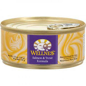 WELLNESS SALMON & TROUT CAT CANNED FOOD 5.5OZ