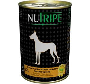 Nutripe Salmon, Chicken & Green Lamb Tripe Formula Dog Food 390g