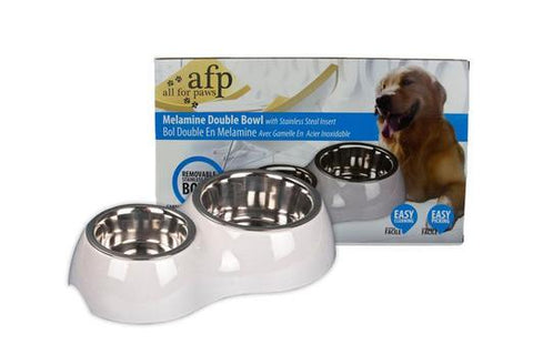 AFP Melamine Stainless Steel Double Bowl