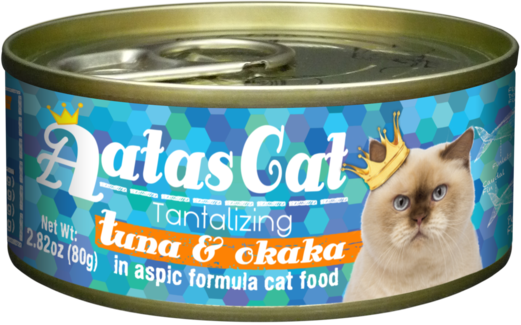 Aatas Cat Tantalizing Tuna & Okaka In Aspic Canned Cat Food 80g (24pcs)