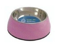 54500 CATIT 2 IN 1 DURABLE PLASTIC BOWL WITH STAINLESS STEEL INSERT(EXTRA SMALL) - PINK