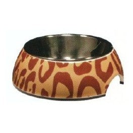 54525 STYLE BOWL WITH PATTERNS AND STAINLESS STEEL INSERT - ANIMAL