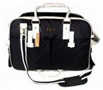 BG-188BK-L BLACK WHITE STRIPED BAG