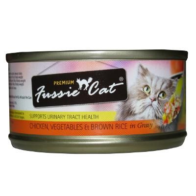 FUSSIE CAT PREMIUM CHICKEN, VEGETABLES AND BROWN RICE 3OZ X 24CANS