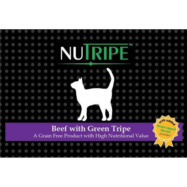 NUTRIPE CAT BEEF WITH GREEN TRIPE 185G-24 CANS