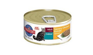 SCIENCE DIET ADULT INDOOR CAT SAVORY CHICKEN ENTREE MINCED 5.5OZ X24CANS