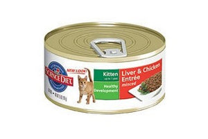 SCIENCE DIET KITTEN HEALTHY DEVELOPMENT LIVER & CHICKEN ENTREE 5.5OZ X 24CANS