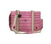 BG-135RD PINK STRIPED BAG