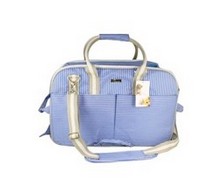 BG-180BU-L BLUE WHITE GREY STRIPED BAG