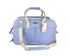 BG-180BU-L BLUE WHITE GREY STRIPED BAG