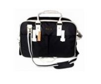 BG-188BK-L BLACK WHITE STRIPED BAG