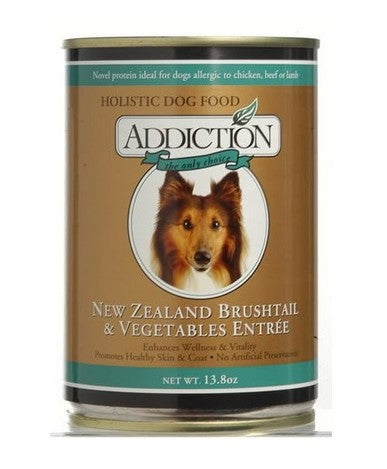 ADDICTION CANNED DOG FOOD NZ BRUSHTAIL & VEGETABLES ENTREE-GRAIN FREE (24 CANS)