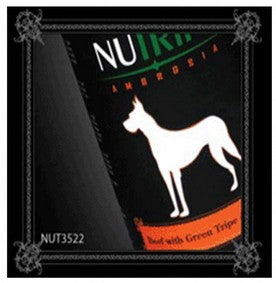 NUTRIPE BEEF WITH GREEN TRIPE, DOG CANNED FOOD 390G