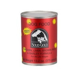 SOLID GOLD CHICKEN, LIVER & BROWN RICE CANNED FOOD-12 CANS