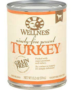 WELLNESS 95% TURKEY CANNED 374G