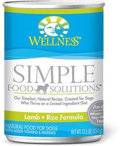 WELLNESS SIMPLE FOOD SOLUTIONS LAMB AND OATMEAL CANNED 354G