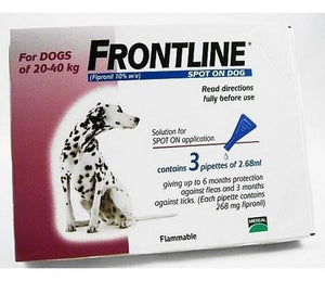 FRONTLINE SPOT ON FOR DOGS UP TO 20-40 KG