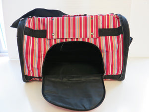 RED STRIP ZIPPER BAG