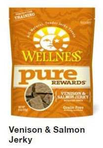 Wellness Pure Rewards Vension & Salmon Jerky 6 oz