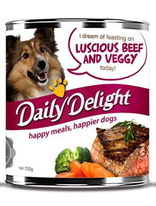 DD Luscious Beef & Veggy Canned Dog Food 375g X 6cans