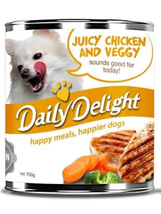 DD Juicy Chicken and Veggy Canned Dog Food 375g X 6cans