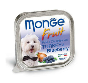 Monge Dog Turkey with BlueBerry 100g- 32 trays