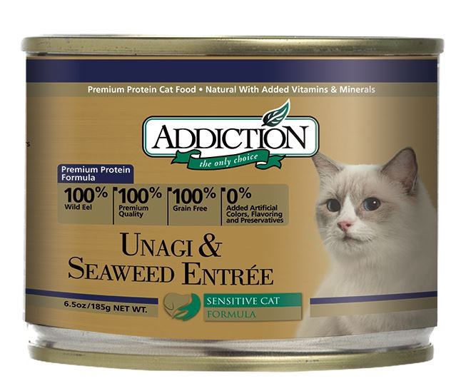 ADDICTION CAT UNAGI & SEAWEED GRAIN FREE 185G X 24 CANS