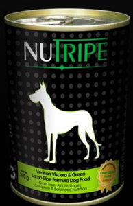 NUTRIPE CLASSIC VENISON WITH GREEN TRIPE, DOG CANNED FOOD 390G