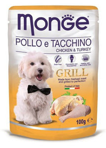 Monge Wet food 100g (Pouch) Chicken and Turkey - 24 packets