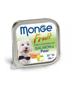 Monge Dog Salmon with Pear 100g- 32 trays