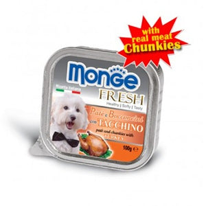 Monge Dog Fresh Pate with Turkey 100g- 32 trays