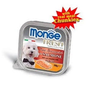 Monge Dog Fresh Pate with Salmon 100g- 32 trays