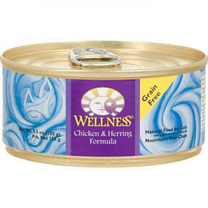 WELLNESS CHICKEN & HERRING CAT CANNED FOOD 5.5OZ