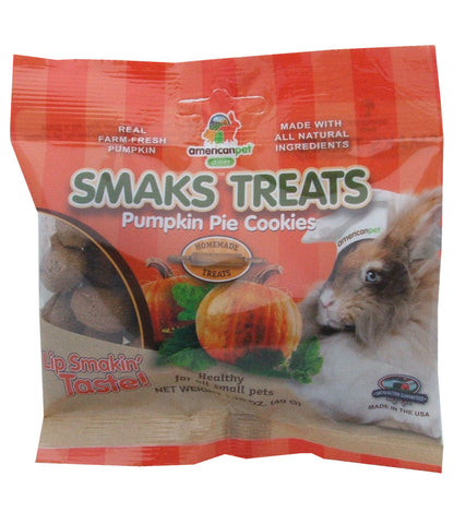 American Pet Diner Smaks Treats Pumpkin Pie Cookies For Small Animals 1.75oz