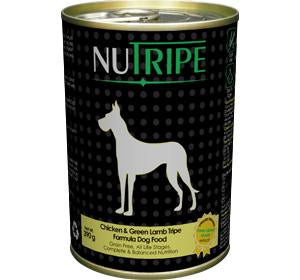 Nutripe Chicken & Green Lamb Tripe Formula Dog Food 390g