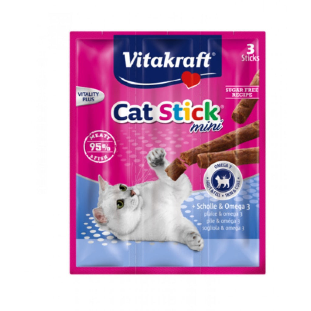 Vitakraft Cat Stick Mini Plaice w Omega 3 (20pcs/carton)