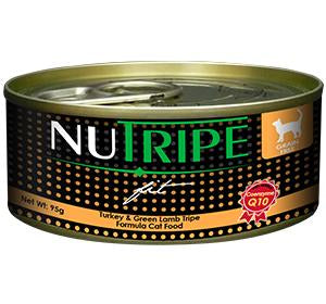 Nutripe Fit Turkey & Green Lamb Tripe Formula Cat Food 95g (24/carton)