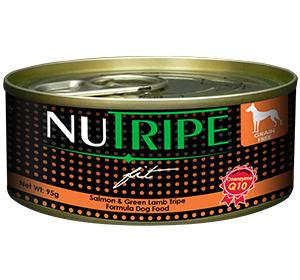 Nutripe Fit Salmon & Green Lamb Tripe Formula Dog Food 95g (24/carton)