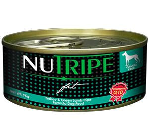 Nutripe Fit Turkey & Green Lamb Tripe Formula Dog Food 95g (24/carton)