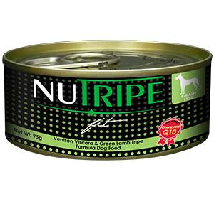 Nutripe Fit Venison Viscera & Green Lamb Tripe Formula Dog Food 95g (24/carton)
