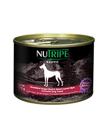 Nutripe Exotic Angus Beef & Green Tripe w Berries Dog 175g (24/carton)