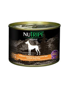 Nutripe Exotic Kangaroo & Green Tripe w Berries Dog 175g (24/carton)