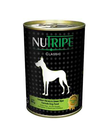 Nutripe Classic Venison & Green Tripe w GLM Dog 390g (24/carton)
