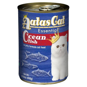 Aatas Cat Essential Ocean Fish in Jelly Canned Cat Food 400g (24pcs)