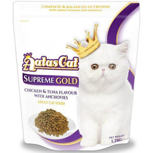 Aatas Cat Supreme Gold Chicken & Tuna Flavour with Anchovies Dry Cat Food 1.2kg